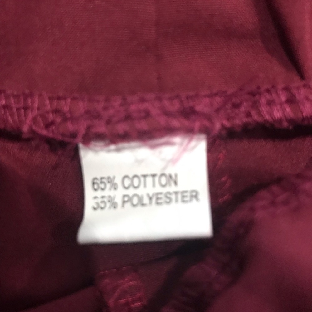 Wine red high waisted pants - Picture 9 of 9